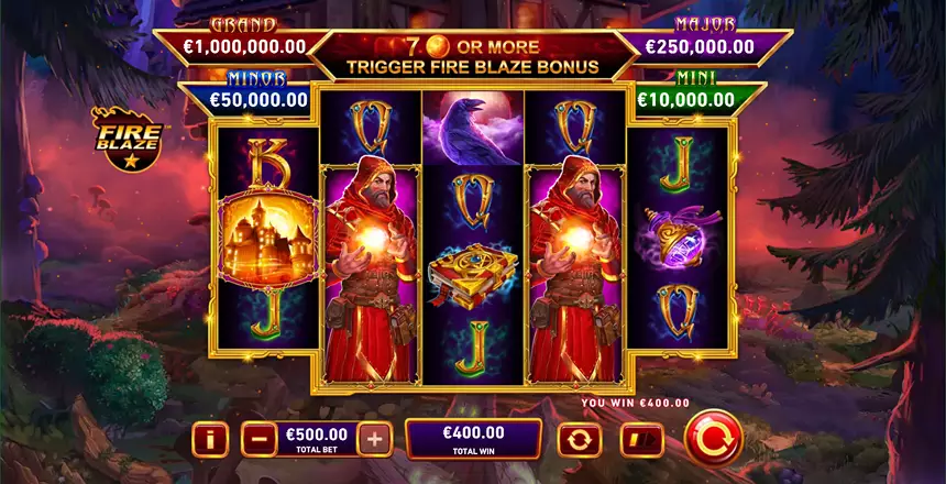 Περιγραφή του κουλοχέρη wizard blaze